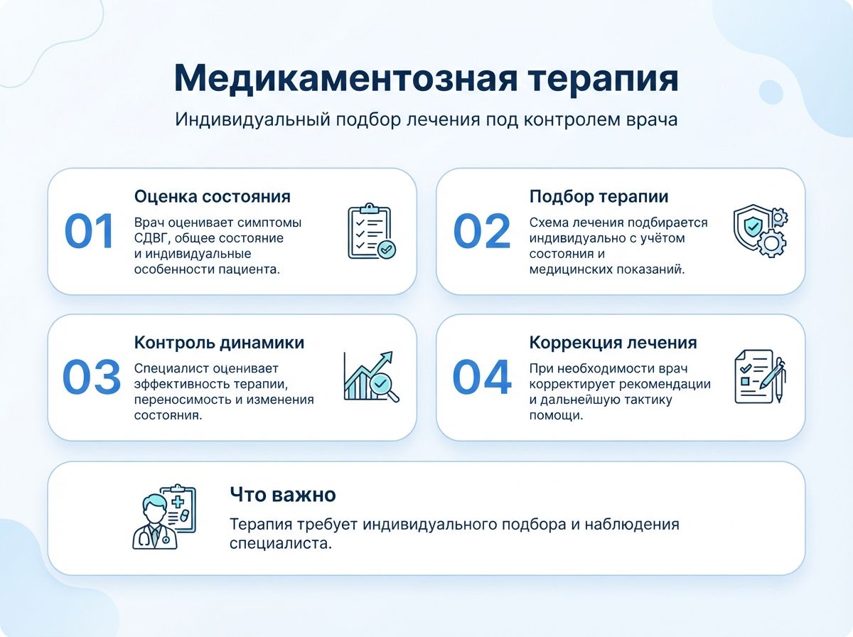 Лечение СДВГ в Уяре у детей и взрослыхинфографика